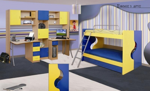 Σύνθεση Παιδικού δωματίου  - ΠΑΙΔΙΚΟ ΔΩΜΑΤΙΟ ΣΙΦΝΟΣ 3 - :: ΕΠΙΠΛΑ ΑΙΒΑΖΟΓΛΟΥ :: 