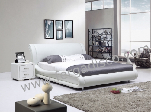 Κρεβάτι Κρεβατοκάμαρας Υπέρδιπλο - Δερμάτινο κρεβάτι Riviera - :: FERGADIS CASA :: 